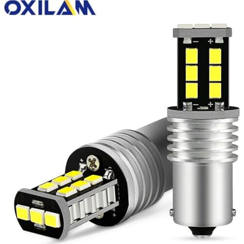 OXILAM 2x 1156 BA15S LED Bulbs P21W LED Canbus No Error 1200LM Car Brake Tail Signal Lights Backup Reverse Lamp DRL For Car 12V
