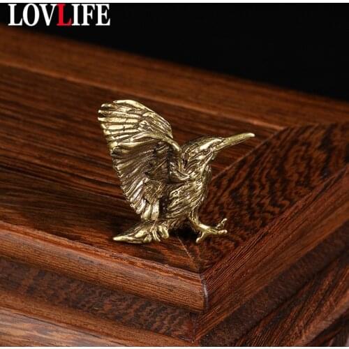 Vintage Handmade Pure Brass Car keychain Woodpecker Hanging Jewelry Car Keychain Men And Women Fashion Keychain Birthday Gifts