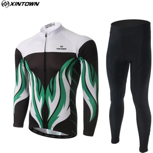 XINTOWN Team Pro Ropa Ciclismo Bike Jersey Set Mens Long Sleeve Biking MTB Road Bike Bib Pants Sets Cycling Wear S-4XL
