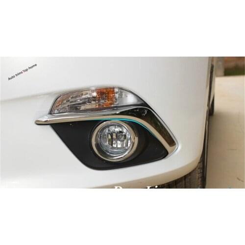 Yimaautotrims Exterior Refit Kit Fit For Mazda 3 2014 2015 2016 Chrome Front Fog Lights Foglight Lamp Eyebrow Cover Trim