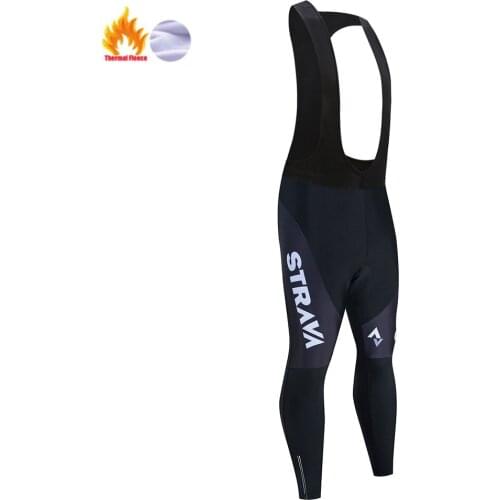Winter 19D Gel Pad Thermal Fleece Men Cycling Pants Italy Fabric Black Tight Trousers MTB Pro Bib Pants Culotte Ropa Ciclismo