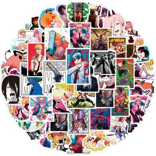 10/30/50PCS Anime Chainsaw Man Cartoon Graffiti Stickers DIY Travel Luggage Guitar Laptop Waterproof Kid Toy Decal Sticker Gift