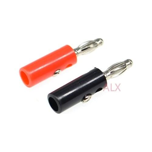 5Pair Audio Speaker Wire banana male plug connectors 4MM Jack Screw-type RED + BLACK Panel Mount Adapter Terminal Binding
