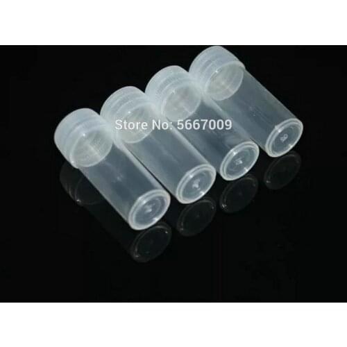 50Pcs Lab Plastic 5ml Sample Bottle Small Vial Medicine Pill Powder Capsule Storage Container