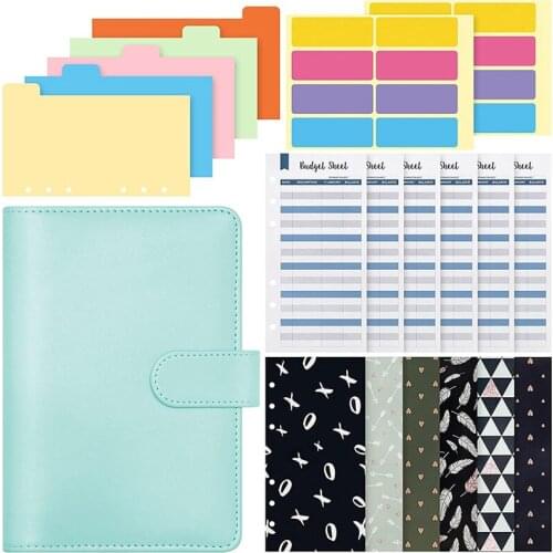 A6 PVC Notebook Binder, Budget Planner Organizer Suitable for Use As a Cash Envelope Wallet in School and Family