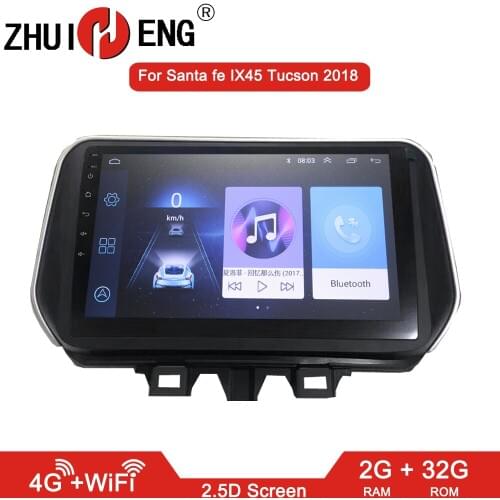 ZHUIHENG 2 din Car radio for Hyundai Santa fe Tucson IX45 2018 car dvd player car accessory of autoradio 4G internet 2G 32G