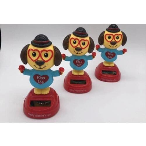 Car Ornament Solar Power Dancing Puppy Swinging Animated Bobble Dancer Toy