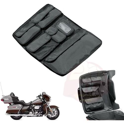 Black Tour Pak Motorcycle Organizer Lid Storage Bag For Harley Touring Street GLIDE FLHX Road King FLHR 2014-2019