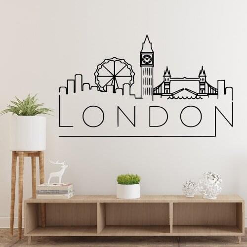 Childrens Room Castle Decoration Decals Popular London Removable Art Vinyl Wall Stickers Room Bedroom Creative Wallpaper