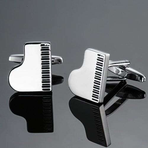 DY The new high-grade piano music equipment design Silvery Cufflinks fashion Mens French shirt Cufflinks free shipping