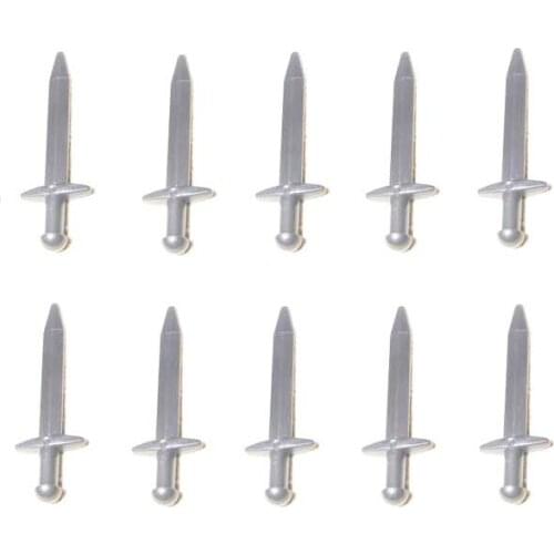 Elements Brick Parts 98370 Weapon Sword, Greatsword Pointed with Thin Cross Classic Piece Building Block Toy Accessory Bricklink
