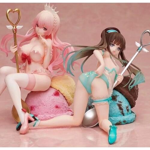 New Anime Native BINDing Tasting Girl Ice Cream strawberry & mint Sexy Girls PVC Action Figures Figura statue figuras D30