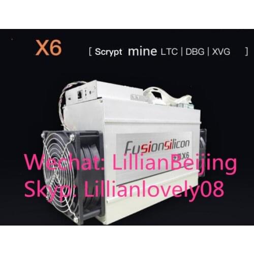Fusion Silicon x6 860M scrypt miner 860MH/s mining LTC DBG XVG coin plus PSU power supply