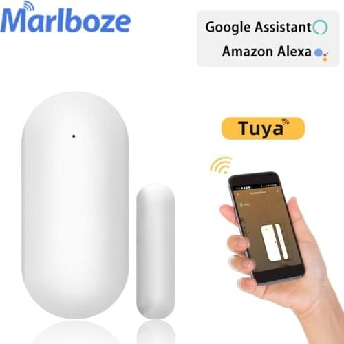 Marlboze 10pcs lot WIFI Tuya Smart Door Sensor Alarm Smartlife App Control Open Closed Notificate Window Detector Buglar Alarm