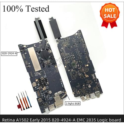 820-4924-A motherboard for Macbook Pro 13" Retina A1502 2015 i5 2.7GHz 8GB Logic Board motherboard