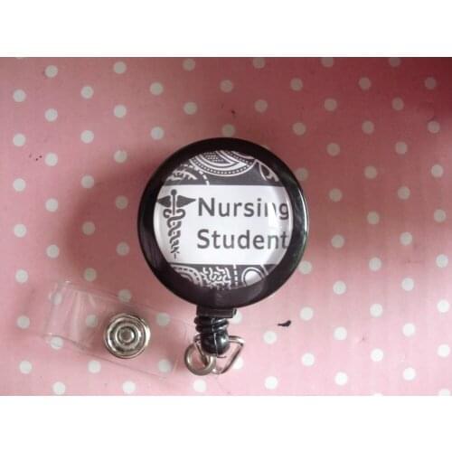 Medical Retractable Id badge reels, Nurse id card holders, Plastic id badge card holder 10pcs/lot