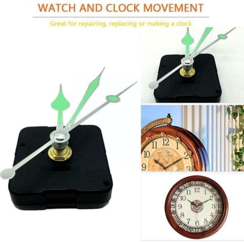 Mechanical Quartz Portable Clock Movement Hour Minute Second Clock Needle Green Wall DIY Luminous Hand Parts Tools D1T7