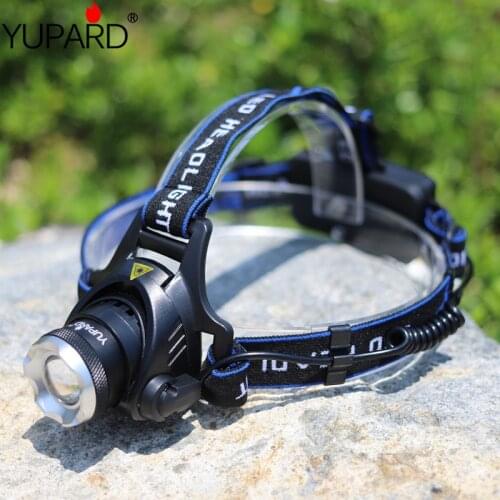 YUPARD Waterproof XML T6 Zoom led Headlight Headlamp fishing HeadLamp Light Zoomable Adjust Focus Bicycle Camping Hiking