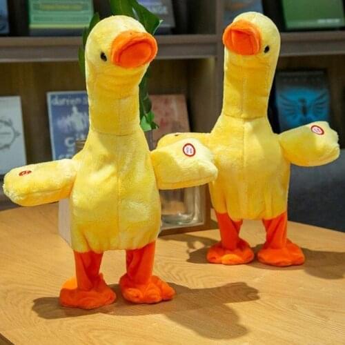 New Talking Duck Electric Plush Toy Cute Speak Talking Sound Record Plush Animals Duck Stuffed Toy for Children Gifts Baby Toys