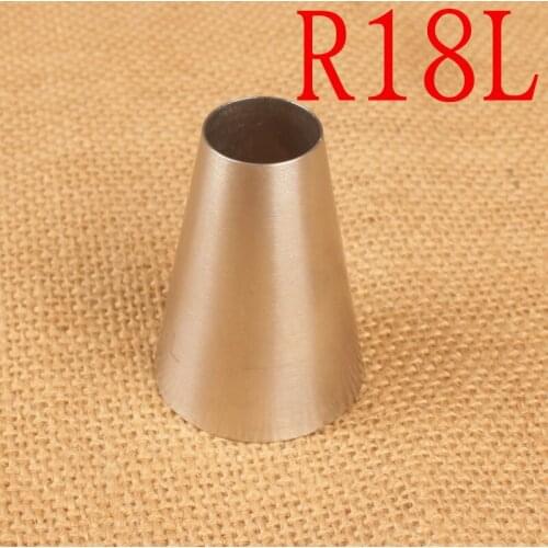 R18l# Big round round Cream Cookie Decorating Mouth 304 Stainless Steel Baking DIY Tool