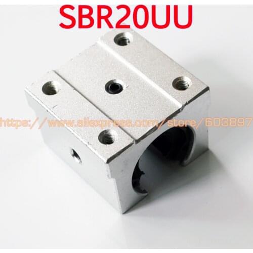 20mm 1pc SBR20UU slide bushing block with LM20UUOP for 20mm shaft CNC linear ball bearing support rail unit