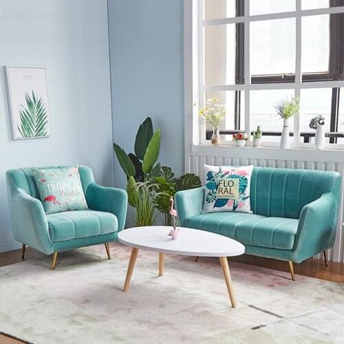 Modern Living Room Sofas Light Luxury Fabric Double Simple Bedroom Sofa Chairs for Bedroom Home Furniture Couch