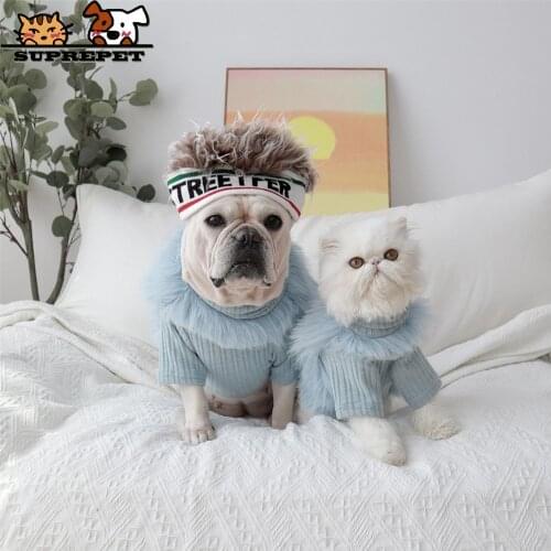 SUPREPET Pet Dog Clothes Fur Fleece Winter Puppy Clothes for French Bulldog Warm Chihuahua Small Dogs Cat Costume Hoodies