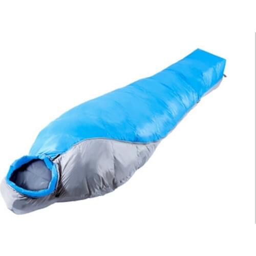 Outdoor camping mummy down sleeping bag adult camping spring and winter duck down sleeping bag