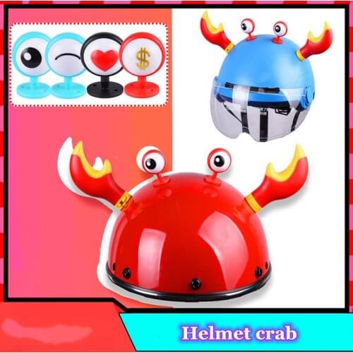 Funny car motorcycle bicycle helmet crab glasses decoration off-road motorcycle face full off-road helmet car devil horns