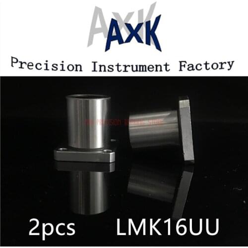 2021 Cnc Router Parts Linear Rail AXK Free Shipping 2 Pcs Lmk16uu 16mm Flange Bearing For Shafts Cnc Linear Bearings Bush