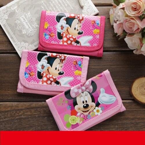 12PCS Disney Purse Cartoon Minnie Bag Kawaii Bag Birthday Party Gift Kids Anime Cute Purse Baby Girl Wallet