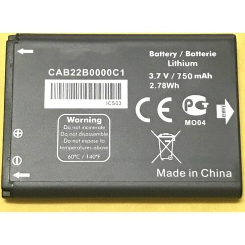 750mAh Battery For ALCATEL OT-2010 OT-2010D OT-2010X OT-356 OT-665X CAB22D0000C1/CAB22B0000C1 + track code