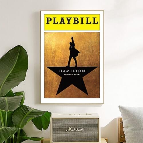 American Hamilton Musical Playbill Poster Vintage Prints Music Wall Art Picture Canvas Painting Living Room Bedroom Home Decor