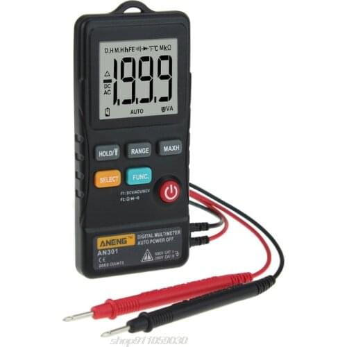 AN301 Mini Digital Multimeter AC DC Voltmeter Voltage Resistance Meter with LED J21 21 Dropshipping