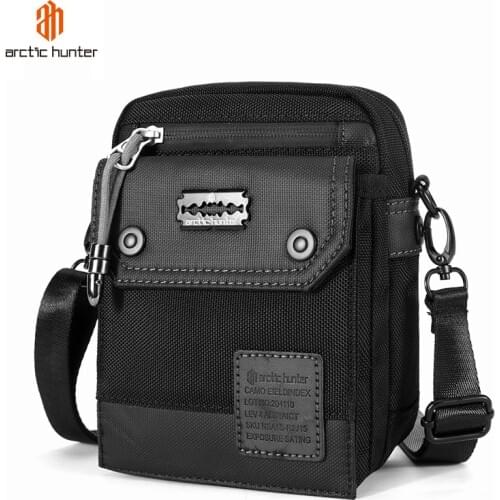 ARCTIC HUNTER 2020 Men Outdoor Leisure Shoulder Bags Multifunction Crossbody Bag Retro Light Business Short Trip Sling Bag Pack