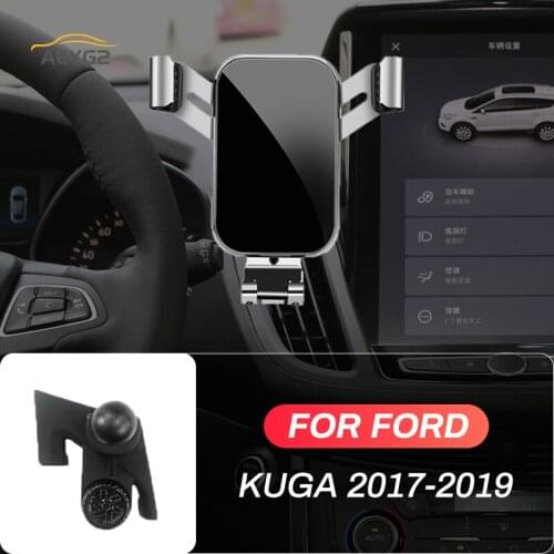 Car Mobile Phone Holder For Ford KUGA 2017 2018 2019 GPS Gravity Stand Adjustable Air Vent Mount Auto Special Navigation Bracket