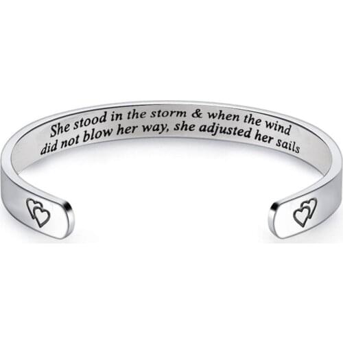 New 8mm Wide Surface Cuff Bangle Bracelet Mens Silver Stainless Steel Inspiring Keep Bracelet Jewelry Gift