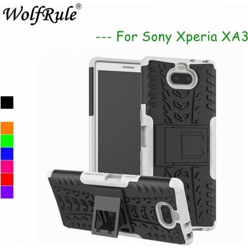 For Cases Sony Xperia XA3 Cover Dual Layer Armor Silicone Back Case For Sony XA3 Phone Holder Stand Shell For Sony Xperia XA3