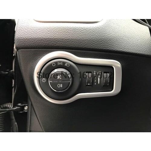 For Jeep Compass Second Generation 2017 2018 Car Styling ABS Matte Inner Head Light Lamp Switch Button Cover Trim 1pcs