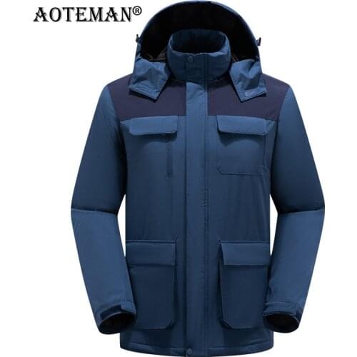 Men Winter Jackets Cargo Fleece Coat Warm Parkas Thick Overalls Hooded Outwear Fashion Windbreaker Casual Male Clothing LM305