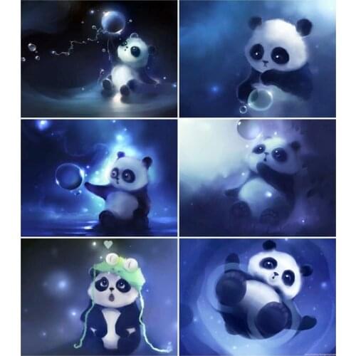 EverShine Diamond Painting Panda Picture Of Rhinestone Diamond Embroidery Full Square Drill Animals Diamond Mosaic Handmade Gift