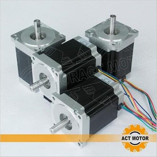 Hot sale ACT Motor 4PCS Nema34 Stepper Motor Single Shaft 4-Lead 1232oz-in 118mm 5.6A Power Motor CE ISO ROHS CNC Router