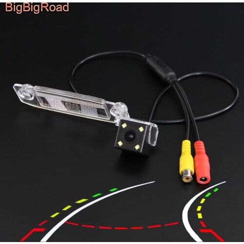 BigBigRoad Car Intelligent Dynamic Trajectory Tracks Rear View Camera For KIA Forte Cerato K3 Sedan Sportage R 2 SL 2011 - 2016