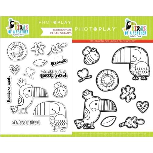 CH 2021 New Arrival BIRDS OF A FEATHER Metal Cutting Dies and stamps DIY Scrapbooking Card Stencil Paper Craft Stamp Die