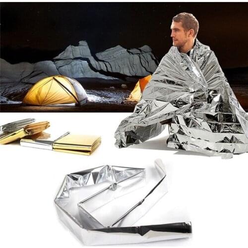 600Pcs/Lot Brand New WaterProof Emergency Survival Rescue Blanket Foil Thermal Space First Aid Sliver Rescue Curtain Outdoor