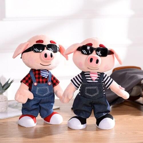 Electronic Creative new plush doll electric singing and dancing piggy doll music voice childrens toys gifts