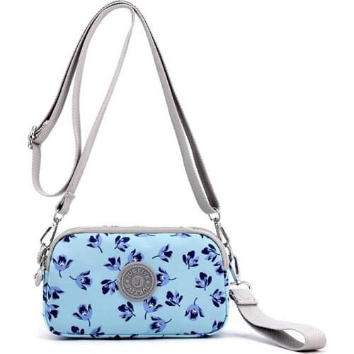 Summer New mini bags for women 2021 Fashion Floral handbag women 8 colors phone clutch bag nylon crossbody small woman black bag