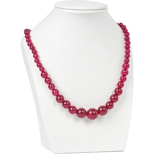 Natural red chalcedony 6-14mm Round Tower shape necklace hand knotted DIY Necklace women clothing with festival birthday gifts