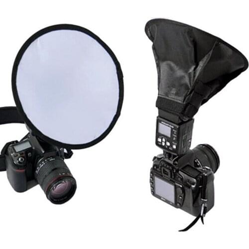 5pcs 8'' 20 * 20 cm soft box Strap Round Universal Flash Softbox Diffuser For canon nikon DSLR Camera SpeedLight Free Shipping