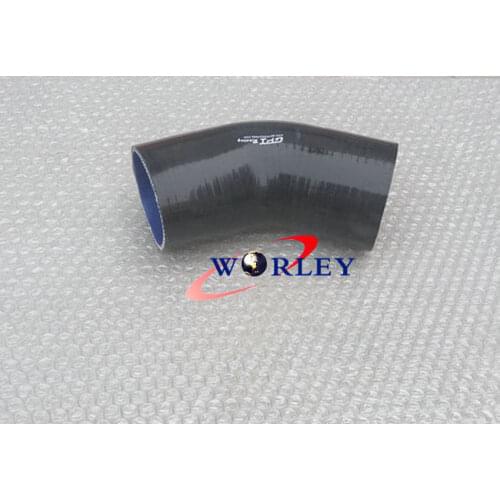 Silicone 45 degree Elbow Hose 76mm/ 3 inch Black